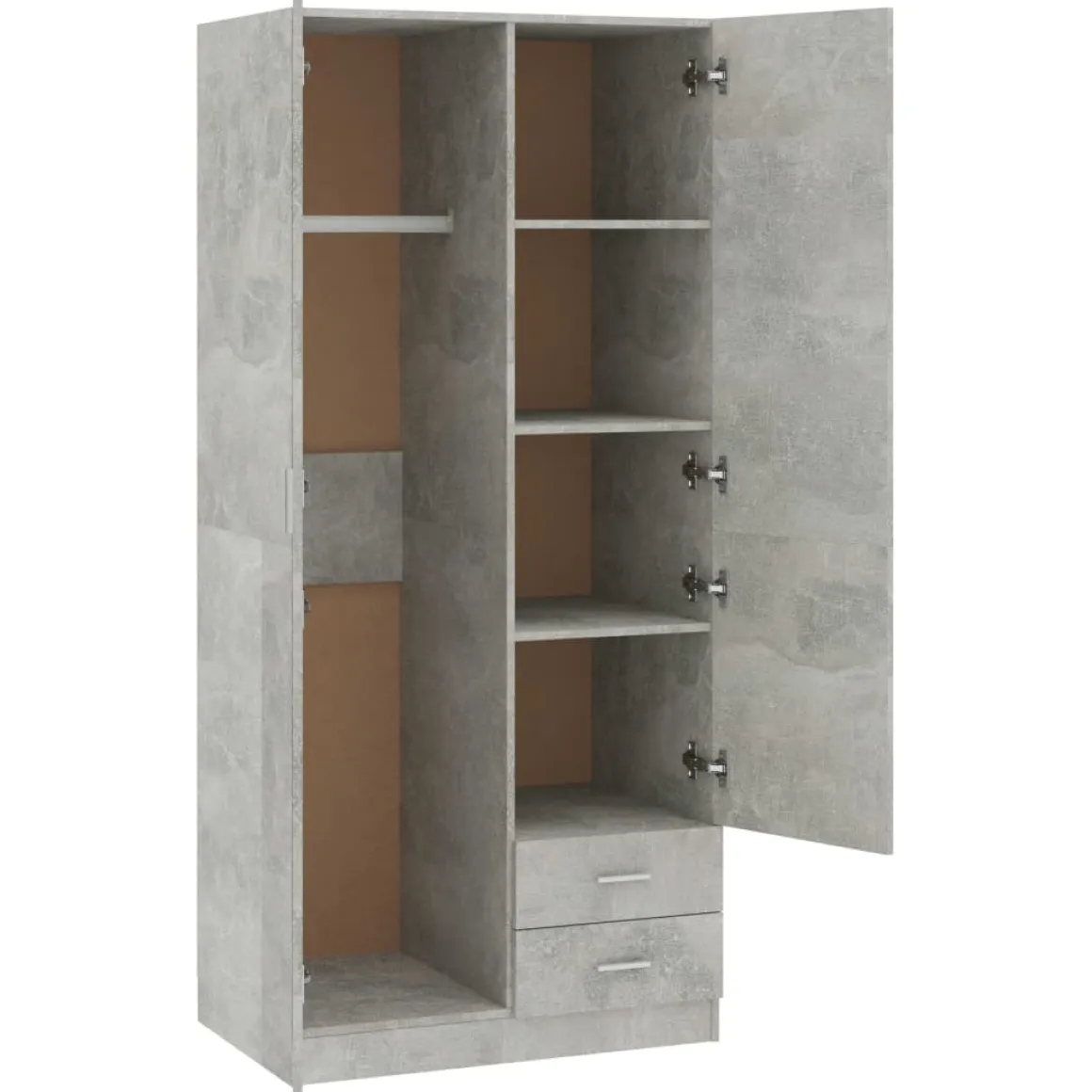 Armario Kei 2 puertas + 2 cajones 180x80x52 cm