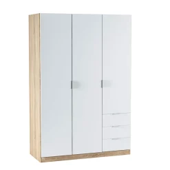 Armario LC 3 puertas + 3 cajones 180x121x52 cm