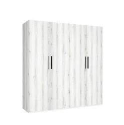 Armario Lido 4 puertas abatibles blanco 197,5x181,4x52,6 cm