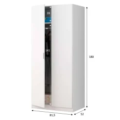 Armario Low Cost 2 puertas blanco 180x81,5x52 cm