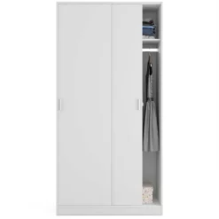 Armario Max 2 puertas correderas blanco 200x100x52 cm