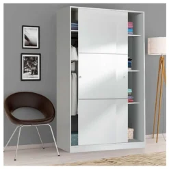 Armario Max 2 puertas correderas blanco 200x120x50 cm
