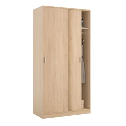 Armario Max 2 puertas correderas roble 200x100x50 cm