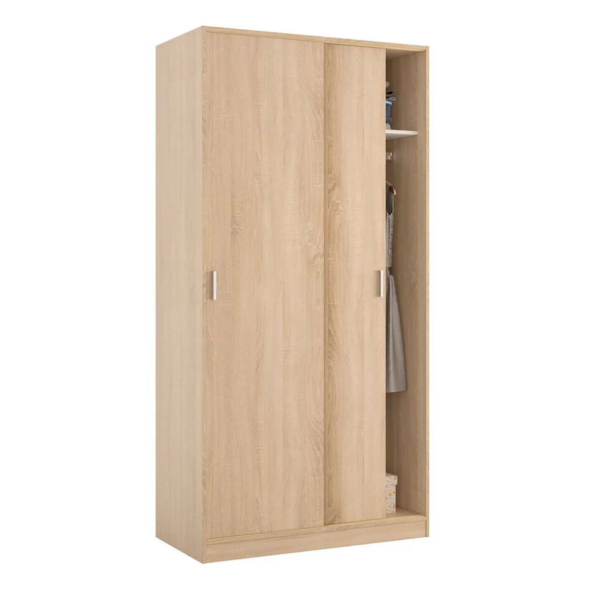 Armario Max 2 puertas correderas roble 200x100x50 cm