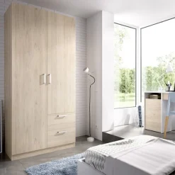 Armario Maxi 2 puertas abatibles con 2 cajones 215x100x52 cm