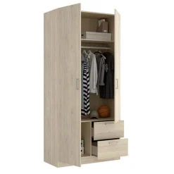 Armario Maxi 2 puertas abatibles con 2 cajones 215x100x52 cm
