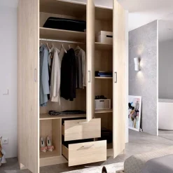 Armario Maxi 3 puertas+2 cajones 215x150x52 cm