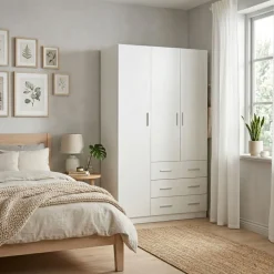 Armario Monamer 4 puertas con 3 cajones 200x160x57,5 cm