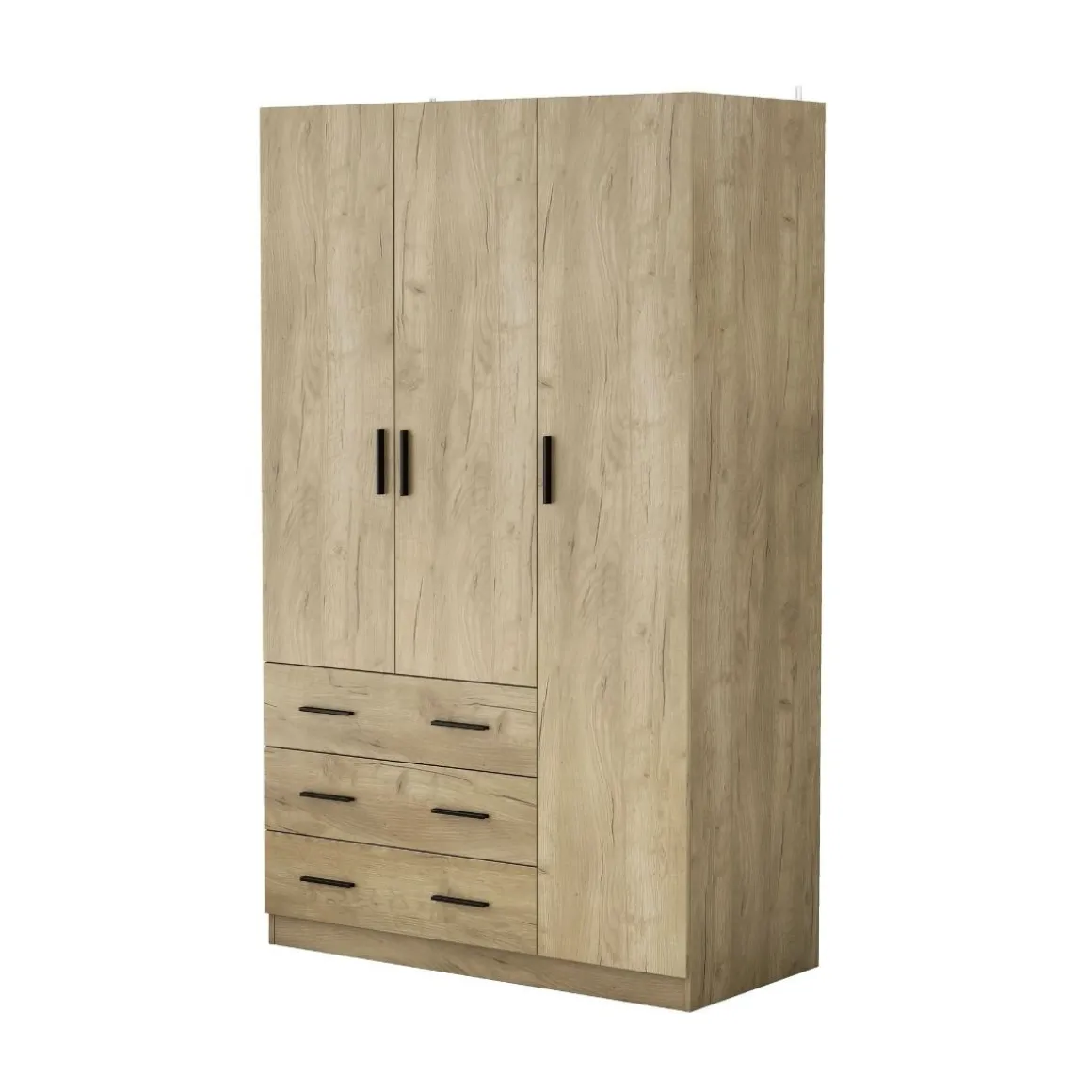 Armario Nortes 3 puertas con 3 cajones 200x120x58 cm