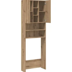 Armario para lavadora Nemo 2 puertas + 5 compartimentos 190x64x25,5 cm