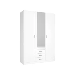 Armario Roma 3 puertas + 3 cajones con espejo 215x148,9x51 cm