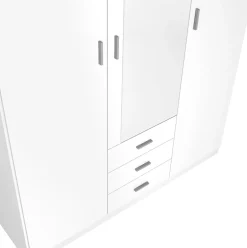 Armario Roma 3 puertas + 3 cajones con espejo 215x148,9x51 cm
