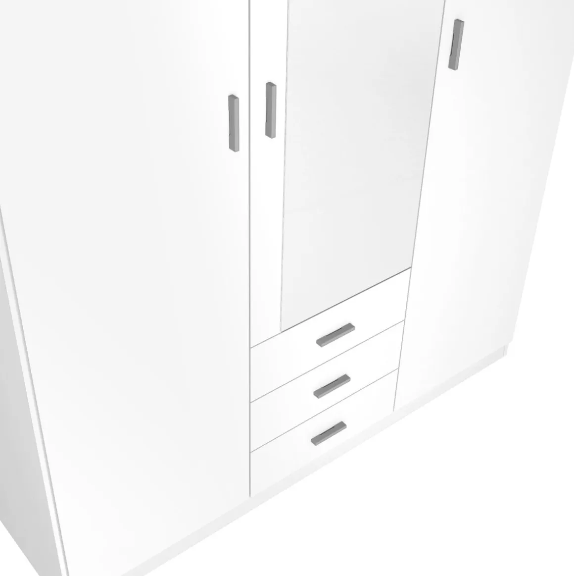 Armario Roma 3 puertas + 3 cajones con espejo 215x148,9x51 cm