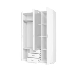 Armario Roma 3 puertas + 3 cajones con espejo 215x148,9x51 cm