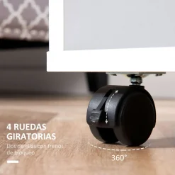 Armario ropero Adams Homcom con barra + 2 compartimentos blanco 128x60x40 cm