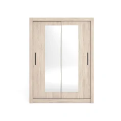 Armario Sava 2 puertas correderas con espejo 201x182x58,7 cm