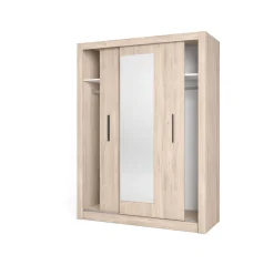 Armario Sava 2 puertas correderas con espejo 201x182x58,7 cm