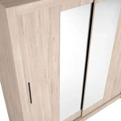 Armario Sava 2 puertas correderas con espejo 201x182x58,7 cm
