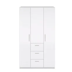 Armario Ward 3 puertas + 3 cajones blanco 203x117x52 cm