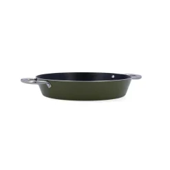 Arrocera Naturalia Quid aluminio prensado con asas verde Ø32 cm
