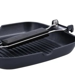 Asador Ebano Quid con asa plegable aluminio fundido 28 cm