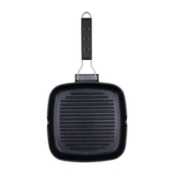 Asador Ebano Quid con asa plegable aluminio fundido 28 cm