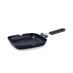 Asador Ebano Quid con asa plegable aluminio fundido 24 cm