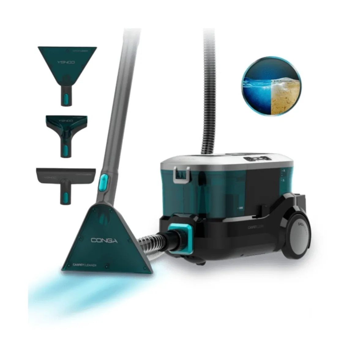 Aspirador de tapicerías Cecotec Conga CarpetClean 10000 EasyHome 800W con accesorios