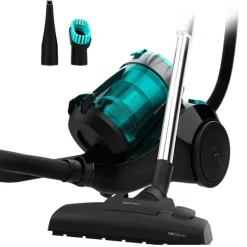 Aspirador de trineo Cecotec Conga Rockstar Multicyclonic Compact 800W 2,5L negro/azul