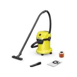 Aspirador Karcher WD3 V-15/4/20 con bolsa 1000W 15L amarillo