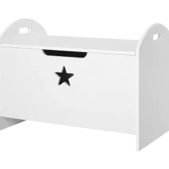 Baúl almacenaje/organizador de juguetes blanco 62x40x46,5 cm