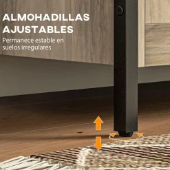 Baúl de almacenaje Brady Homcom 95L gris 49x80x40 cm