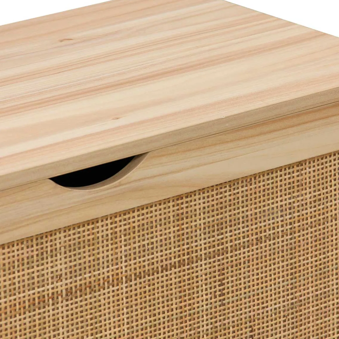 Baúl de almacenaje Decor uso interior diseño rústico natural 40x80x40 cm