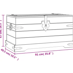 Baúl de almacenaje estilo corona range 47x91x49,5 cm