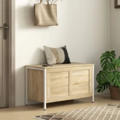 Baúl Lira Homcom tapa abatible 50x80x40 cm