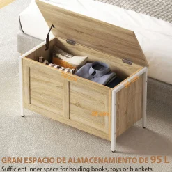Baúl Lira Homcom tapa abatible 50x80x40 cm