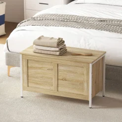 Baúl Lira Homcom tapa abatible 50x80x40 cm