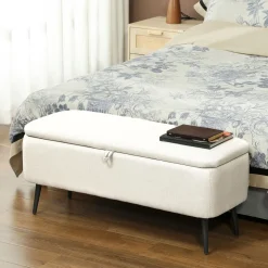 Baúl Maison tapizado microfibra 49x110x40 cm