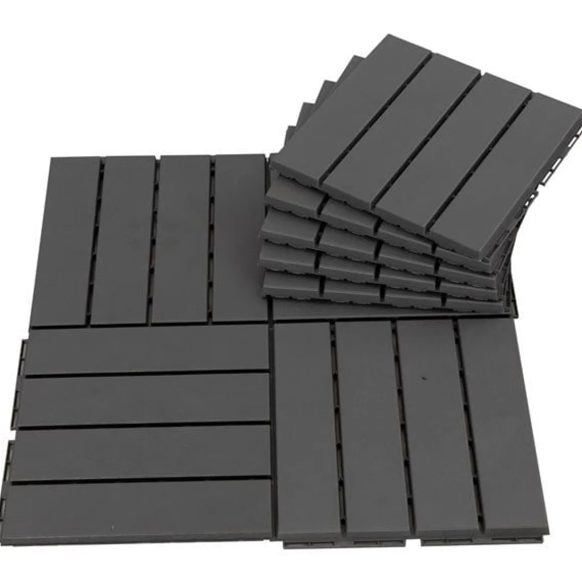 Baldosas antideslizantes Outsunny 9 piezas negro 30x30 cm