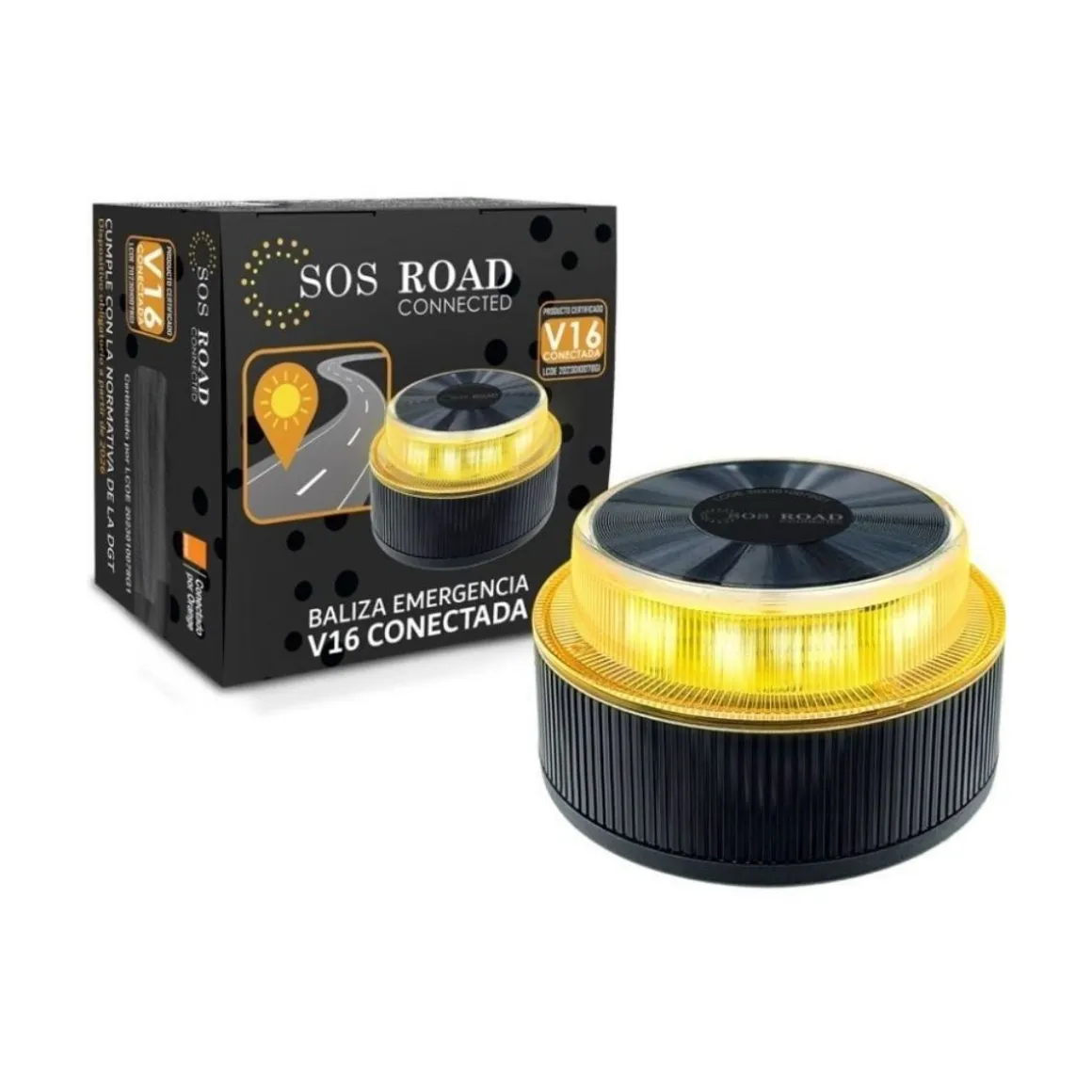 Baliza LED SOS Road Connected V16 Señalización de Emergencia conectada con DGT 3.0