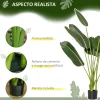 Bananera artificial Homcom 10 hojas con macetero verde 160 cm