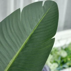 Bananera artificial Homcom 10 hojas con macetero verde 160 cm