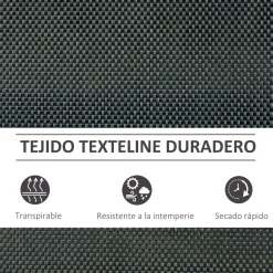 Banco balancín Calm Outsunny 3 plazas negro 85x147x75 cm