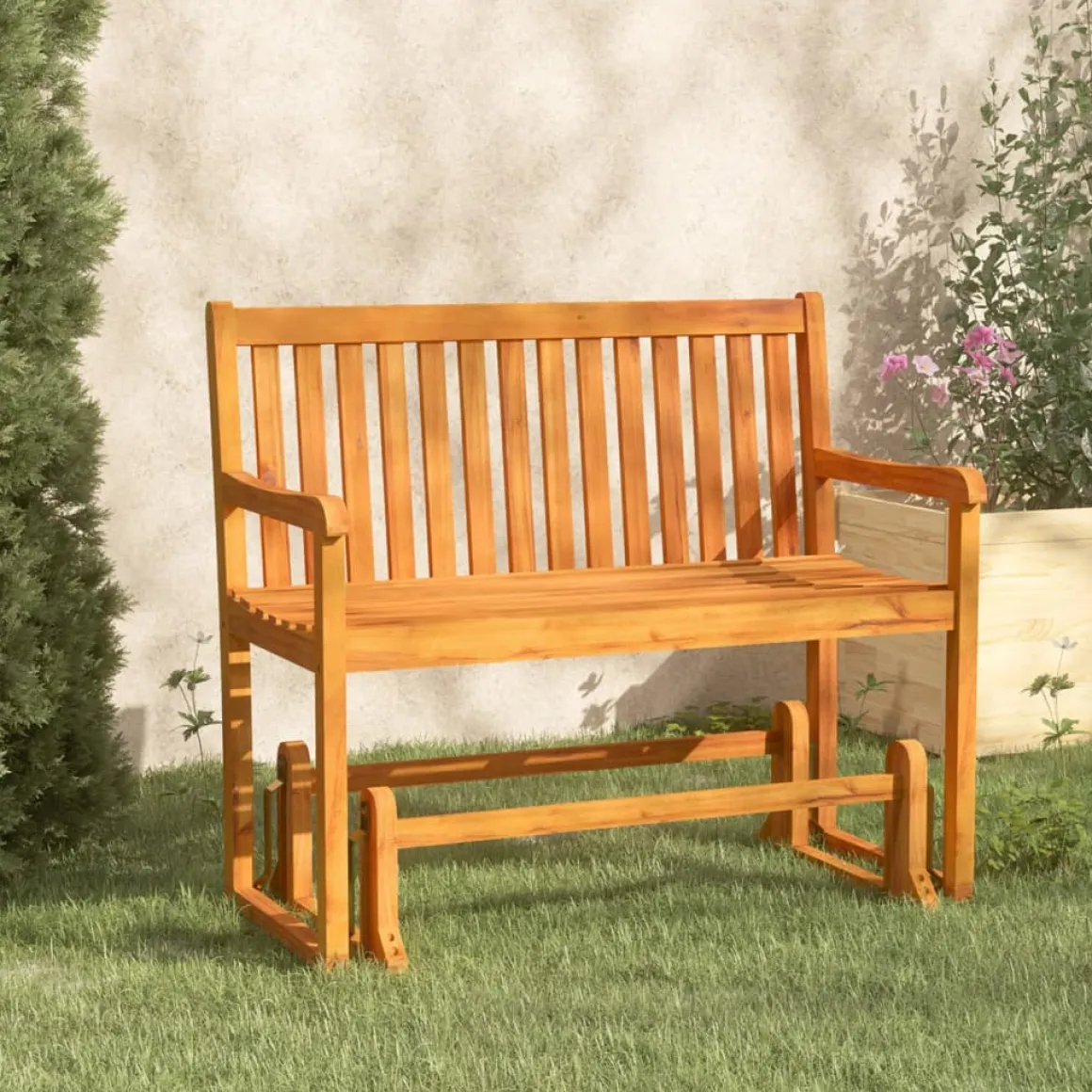 Banco balancín Tórtola madera maciza de acacia 97x110x58,5 cm