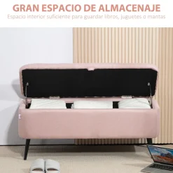 Banco de almacenaje Lina Homcom tapa abatible 44,5x101x38,5 cm
