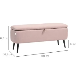 Banco de almacenaje Lina Homcom tapa abatible 44,5x101x38,5 cm