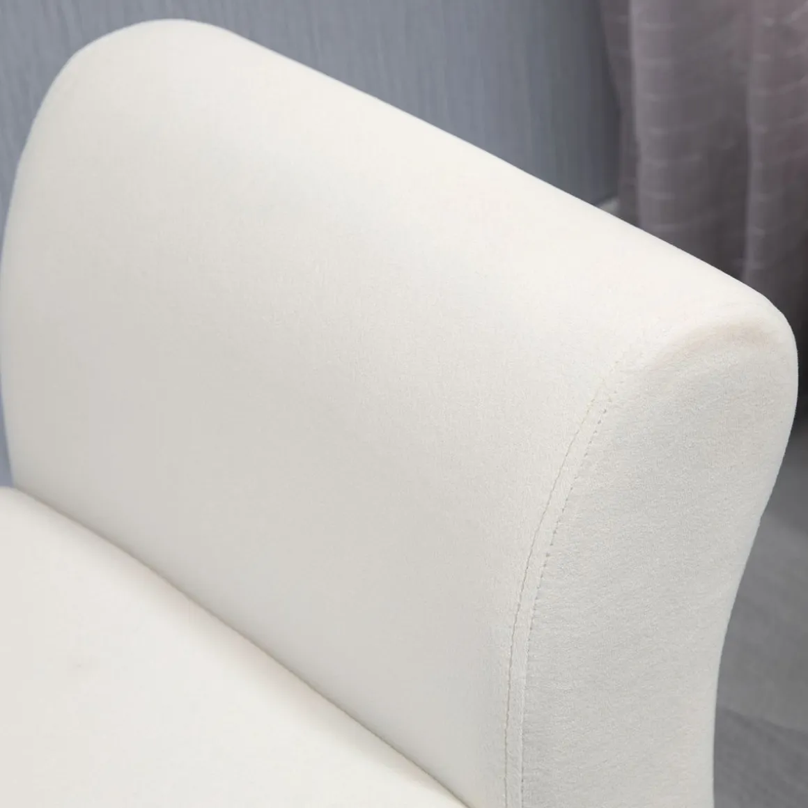 Banco de almacenaje Unakita Homcom con tapa abatible crema 65x111,5x41 cm