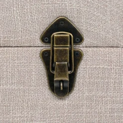 Banco de almacenaje vintage 1 cajón crema 37x111x34 cm