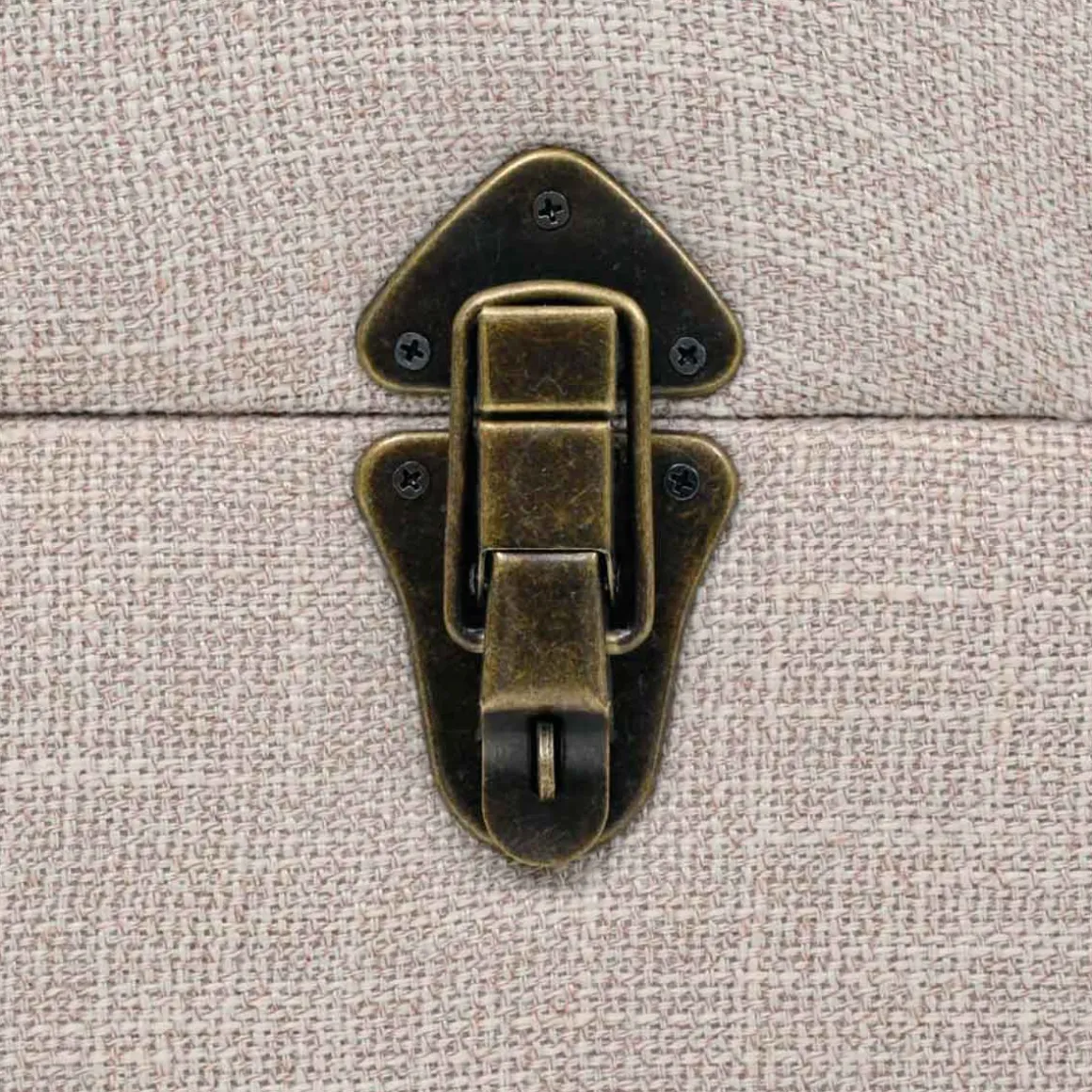 Banco de almacenaje vintage 1 cajón crema 37x111x34 cm