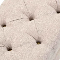 Banco de almacenaje vintage 1 cajón crema 37x111x34 cm